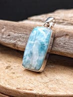 Pièce unique, bijou en argent 925 avec larimar, de qualité