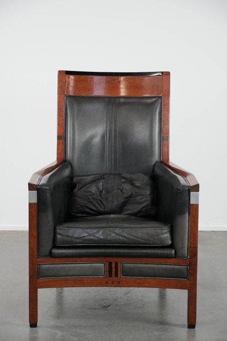 Schuitema - Fauteuil - Decoforma serie - Rundleer -, Antiquités & Art, Antiquités | Meubles | Chaises & Canapés