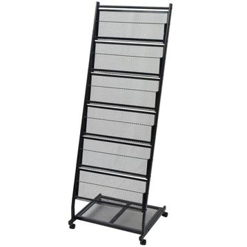 Tijdschriftenrek op wielen | Tweede kansje, OP = OP, Huis en Inrichting, Woonaccessoires | Krantenbakken en Lectuurbakken, Verzenden