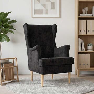 vidaXL Fauteuil Zwart ARES, Verzenden, Nieuw