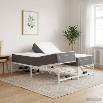 vidaXL Elektrisch Verstelbaar Bed Frame Wit 140 x 200 cm, Verzenden, Nieuw