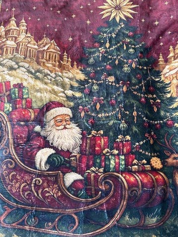 san Leucio - élégant plaid décor exclusif Père Noël - Plaid, Nieuw