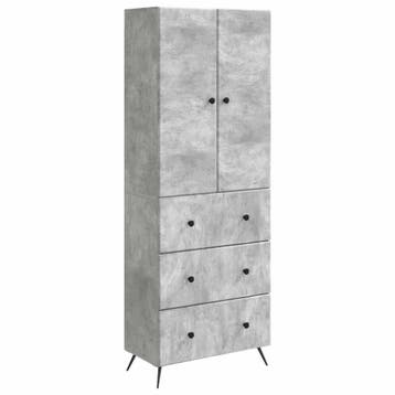 vidaXL Kast Set 2 pcs Betongrijs 66 x 34,5 x 90 cm Bewerkt, Huis en Inrichting, Kasten | Overige, Verzenden, Nieuw