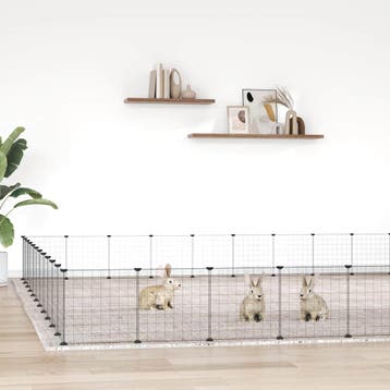 vidaXL Huisdierenkooi met deur 44 panelen 385x385x35 cm, Dieren en Toebehoren, Verzenden, Nieuw