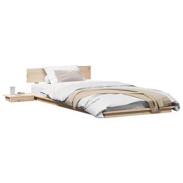 Houten Bedframe 80x200cm | Tweede kansje | OP = OP, Eenpersoons, Bruin, Verzenden, Zo goed als nieuw