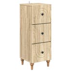vidaXL Ladekast Sonoma Eiken 33 x 34,5 x 90 cm Bewerkt hout, Verzenden