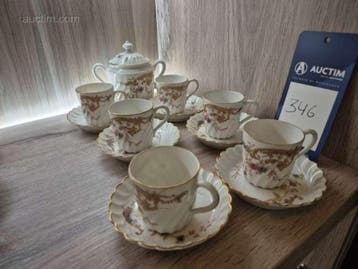 13-delig porseleinen koffie- /theeservies Ginori, Nieuw