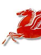 Mobiloil - Emaille plaat - Emaille