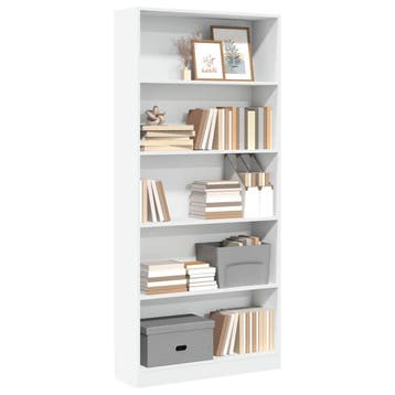 vidaXL Boekenkast 80x24x176 cm bewerkt hout wit, Verzenden