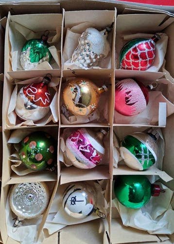 Kerstballen (24) - Glas, Diversen, Nieuw