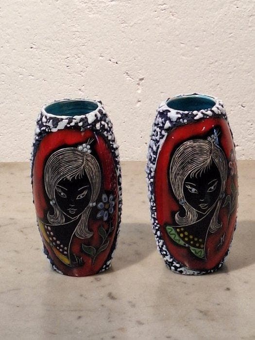 Vaas - Aardewerk - ondertekend Melior, Antiek en Kunst, Curiosa en Brocante