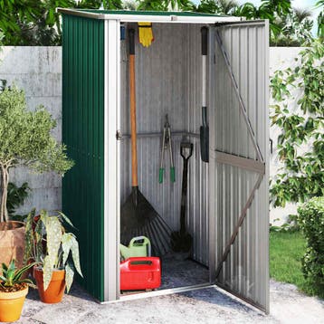 vidaXL Tuinhuis Groen 118,5x97x209,5 cm Gegalvaniseerd Staal, Tuin en Terras, Verzenden, Nieuw
