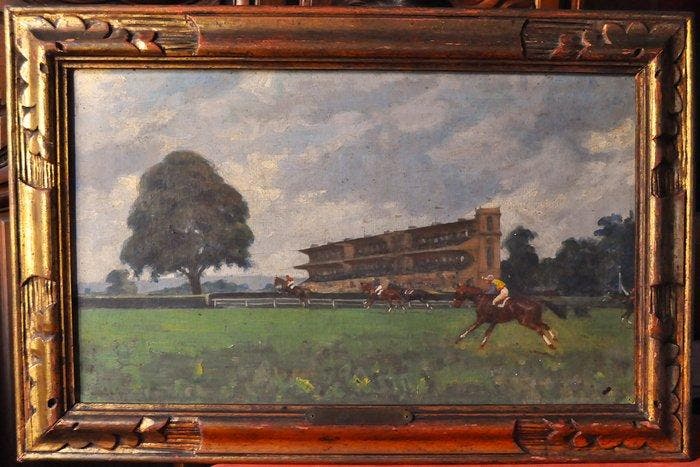 André Marchand (1877-1951) - Course de chevaux, Antiek en Kunst, Kunst | Schilderijen | Klassiek