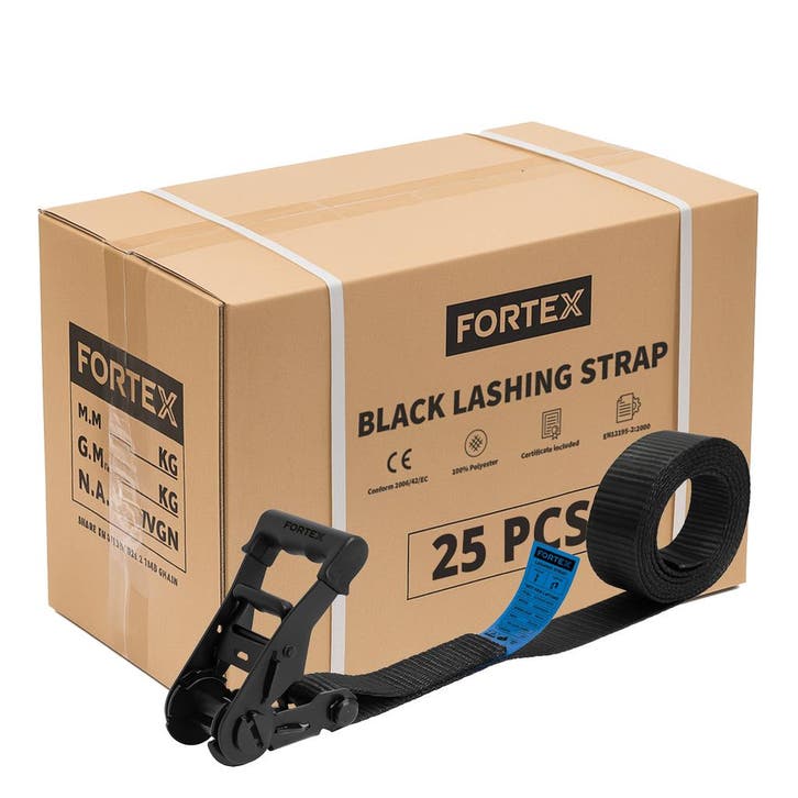 25x FORTEX 1-delige spanband met ratel - 35mm - 1500/3000daN, Muziek en Instrumenten, Licht en Laser, Verzenden