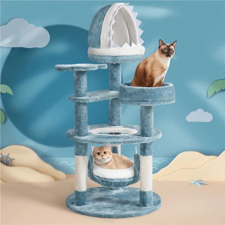 2dekans | Yaheetech Kattenboom Ocean Style 115 cm –, Dieren en Toebehoren, Katten-accessoires, Ophalen of Verzenden