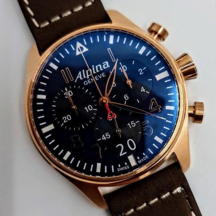 Alpina - Startimer Pilot Big Date Chronograph - AL-372NB4S4, Bijoux, Sacs & Beauté, Montres | Hommes