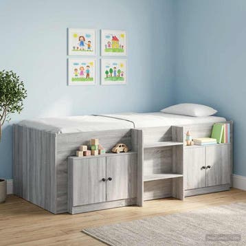 vidaXL Bedkast 2 pcs Grijs Sonoma 66 x 35 x 48 cm Bewerkt, Verzenden, Nieuw