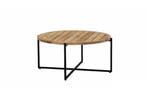 Apple Bee Condor loungetafel Black met rond teak blad Ø 94, Tuin en Terras, Tuinsets en Loungesets, Nieuw