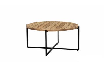 Apple Bee Condor loungetafel Black met rond teak blad Ø 94, Tuin en Terras, Nieuw