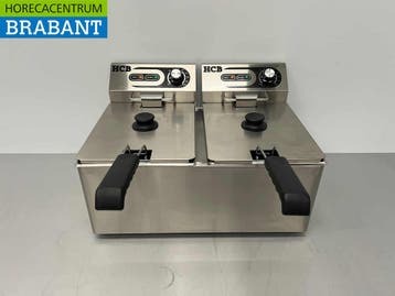 Friteuse double HCB en acier inoxydable, 2 x 9 litres, 230, Verzenden