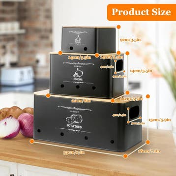 KALBIGRO 3x Aardappelbox, Opberging Uien Knoflook Aardapp..., Ophalen of Verzenden, Nieuw