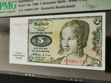 Duitsland. - 5 Deutsche Mark - 1960 - Pick 18a (Zonder
