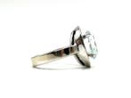 Ring - 18 karaat Witgoud - 4.00ct. tw. Aquamarijn - Diamant, Nieuw