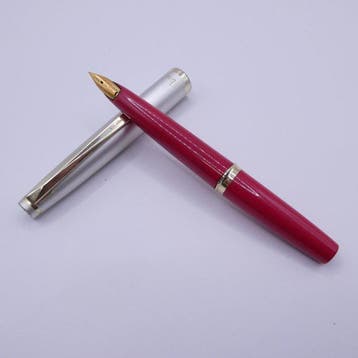 Pilot - Pilot Fountain Pen Elite pink silver 18K Gold Nib -, Nieuw