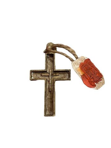Reliekhouder - Brons, Gouden cartouche, Hout - 20e eeuw -, Antiek en Kunst