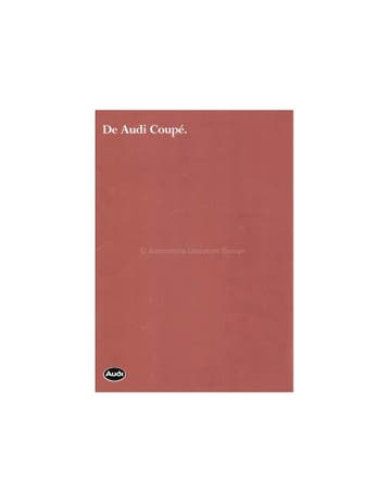 1980 AUDI COUPE BROCHURE NEDERLANDS