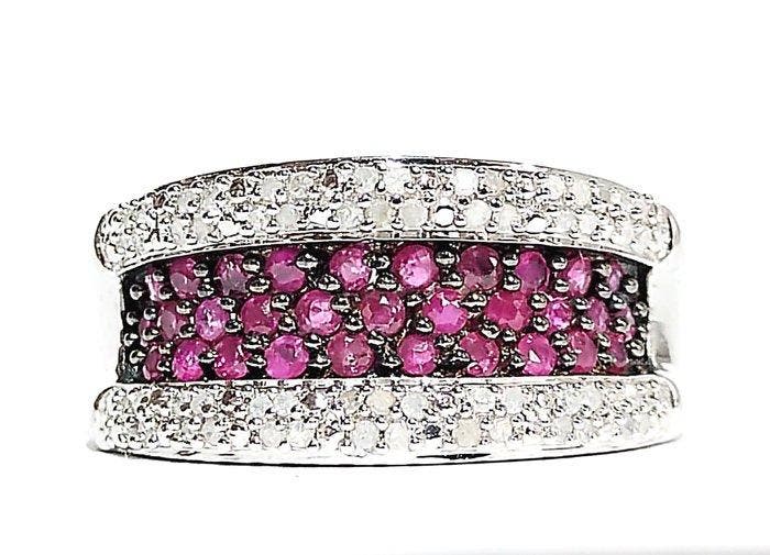 Sans prix de réserve - Bague Argent - 1.35ct. tw. Rubis -, Bijoux, Sacs & Beauté, Bagues