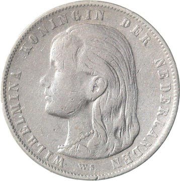 Nederland. Wilhelmina. 1 Gulden 1897 groot randschrift