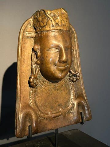 Uitzonderlijk masker van Shiva Mukhalingam - Brons - India -