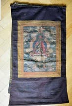 Thangka van Guru Rinpoche - Zijde - Tibet/Nepal - 18e-19e, Antiek en Kunst