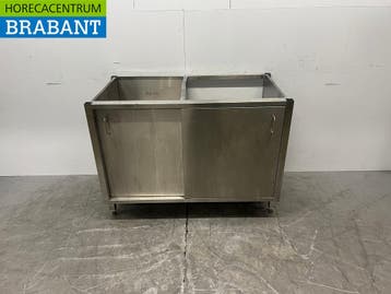 RVS Onderkast Kast 2 Schuifdeuren 117,5 x 63 x 87 cm Horeca, Ophalen of Verzenden, Nieuw in verpakking