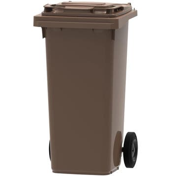 Rolcontainer | Kunststof | Bruin | 120L | Klapdeksel |, Verzenden, Nieuw in verpakking