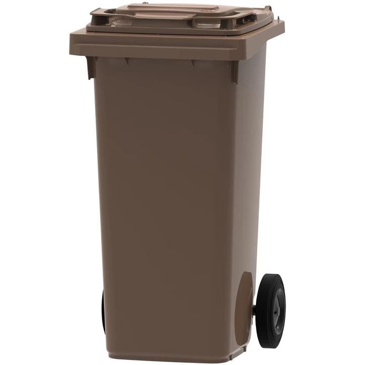 Rolcontainer | Kunststof | Bruin | 120L | Klapdeksel |, Zakelijke goederen, Horeca | Keukenapparatuur, Nieuw in verpakking, Verzenden