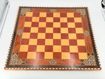 Schaakspel - Tablero de Taracea - Hout
