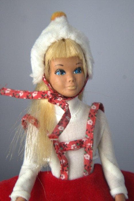 Mattel - Barbiepop Skipper #0950 met Skating Fun #1908 mode, Antiek en Kunst, Antiek | Speelgoed