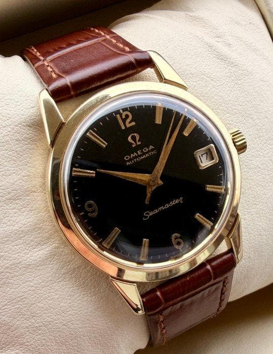 Omega - Seamaster 14K Solid GOLD - Sans prix de réserve -, Handtassen en Accessoires, Horloges | Heren