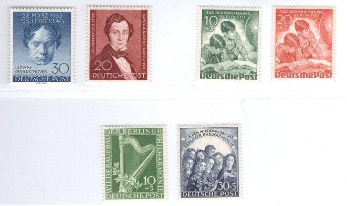 Berlijn - Berlin postfrische beginwaarden. Steekkaart met, Timbres & Monnaies, Timbres | Europe | Allemagne