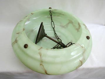 Verreries de Scailmont - Lampe à suspendre - Opaline