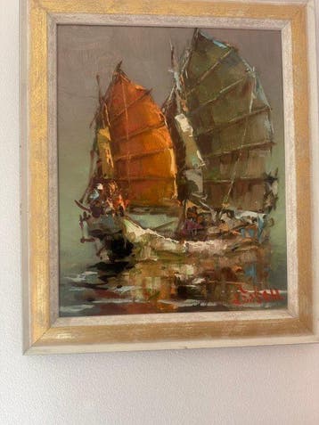 Lucien Frits Ohl (1904-1976) - Asian Maritime Scene, Antiek en Kunst