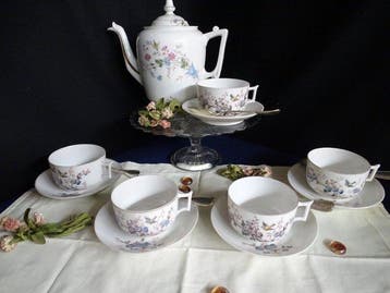 Alfred Hache & co Vierzon - Koffieservies (21) - Porselein, Antiek en Kunst