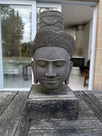 Hoofd in Khmer-stijl. - Cambodja (Zonder minimumprijs), Antiek en Kunst