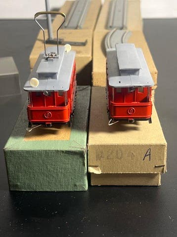 Hamo H0 - T 204/A 204 - Modeltram (2) - Tramlijn, rails,, Nieuw