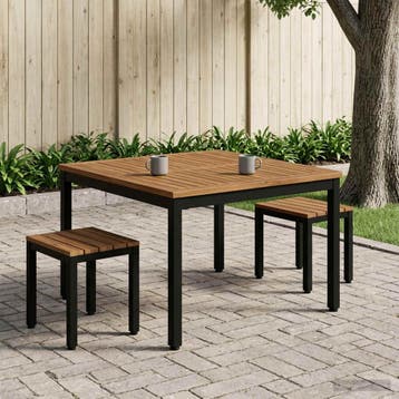 vidaXL Salontafel Naturel en Zwart 100 x 100,5 x 45 cm, Verzenden, Nieuw