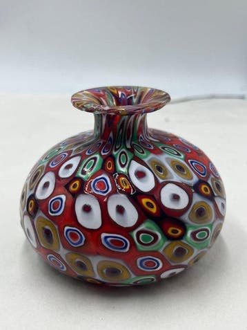 Campanella livio vaso in murrine colorate Arlecchino -