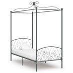 vidaXL Hemelbedframe metaal grijs 100x200 cm, Verzenden