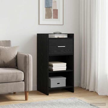 vidaXL Dressoir Zwart eiken 40 x 36 x 80 cm Bewerkt hout, Verzenden, Nieuw